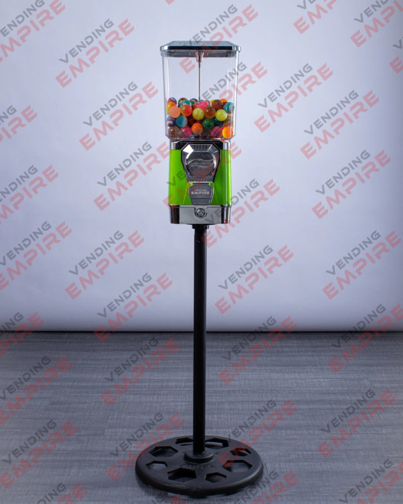 Maquina Chiclera Premium Vending Empire c/ caja de monedas + pedestal Vending Empire + 200 pelotas rebotonas