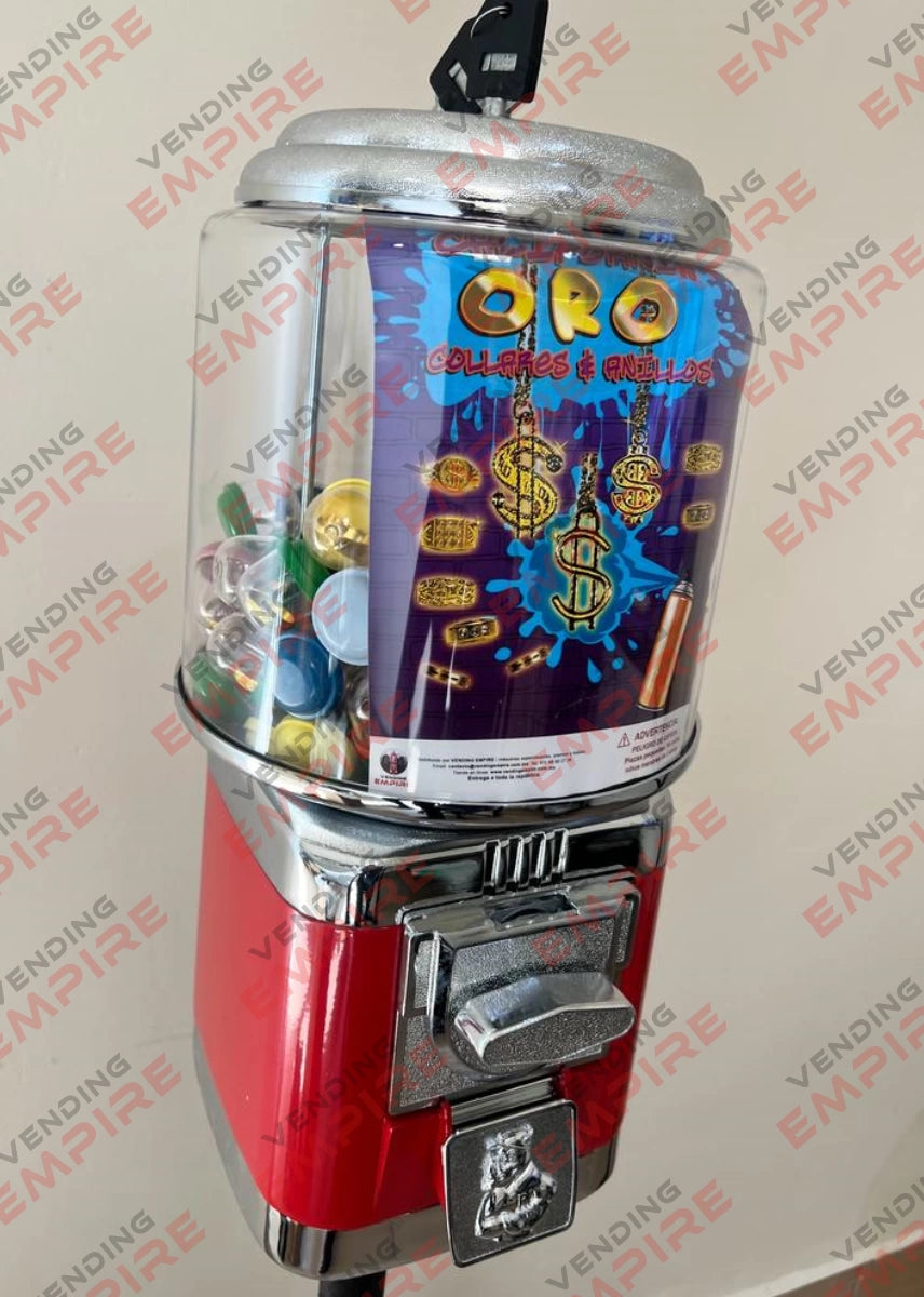 🔥Próxima a Llegar 🔥Kit de Maquina Chiclera Vending rhino con 200 anillos y cadenas de oro