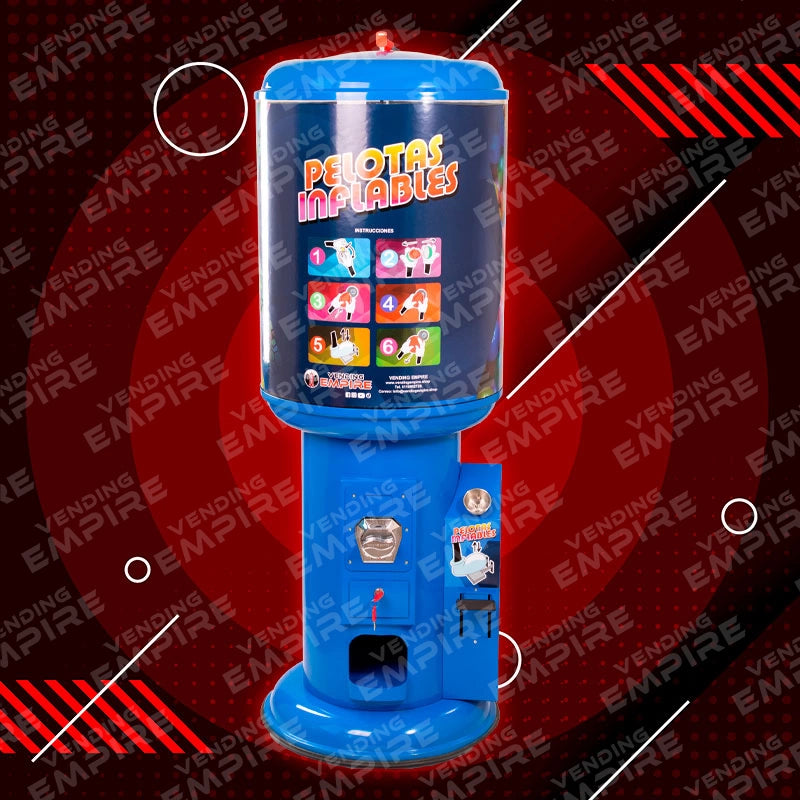 Maquina expendedora Vending Empire InflaPelotas Azul [Mayor Capacidad]